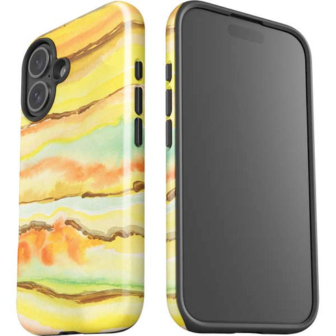Tuscan Sun Watercolor Geode iPhone 16 Impact Case